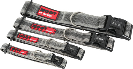 Zolux Obroża dla psa regulowana MOOV 20 mm kol. szary