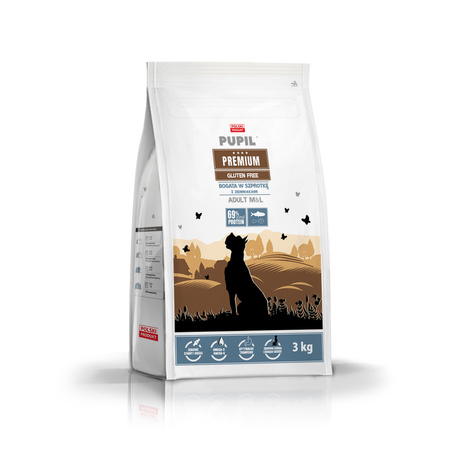 Karma sucha dla psa PUPIL Premium M&L bogata w szprotkę z ziemniakami 3 kg