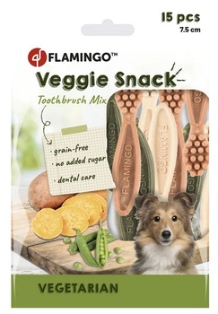 Flamingo Veggie gryzak szczoteczka 7,5cm/15szt