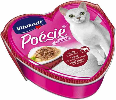 VITAKRAFT KOT 85g tacka POESIE CIELĘCINA SER sos /15