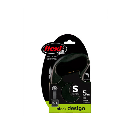 FLEXI Smycz automatyczna dla psa Black Design S taśma 5 m kol. czarny