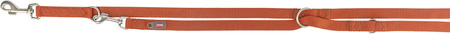 Premium, smycz regulowana, dla psa, taśma, rdzawa, XS–S: 2.00 m/15 mm