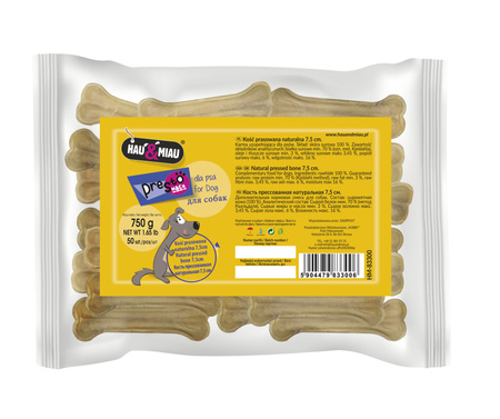 KOŚĆ PRASOWANA HM NATURALNA, 7,5 cm 50szt/op, 750 g/op