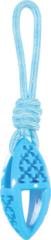 Zolux Zabawka dla psa owalna ze sznurem TPR SAMBA 28 cm kol. niebieski
