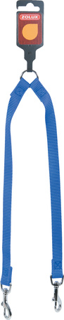 Zolux Smycz dla psa podwójna nylonowa 15 mm/40 cm kol. niebieski