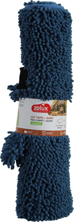ZOLUX Dywan ręcznik dla psa z rękawicą mikrofibra do suszenia 90x60 nieb