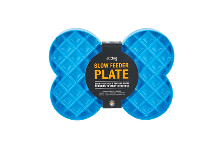 SloDog Slow Feeder Plate Miska spowalniająca duża kość turkusowa