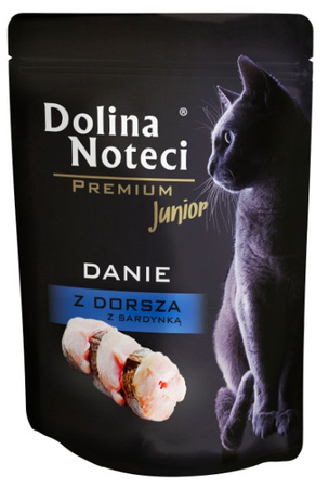 Dolina Noteci Premium Kot Junior Danie z dorsza i sardynki saszetka 85g
