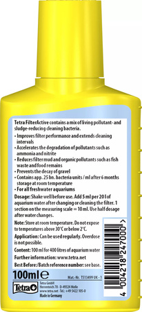 TETRA FilterActive 100ml bakterie dla równowagi biologicznej w akwarium