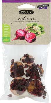 ZOLUX Drewniane krążki dla gryzoni i królików z burakiem EDEN 40 g