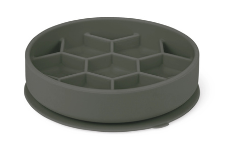 ZOLUX Miska silikonowa dla psa spowalniająca jedzenie M szara 16x16 cm