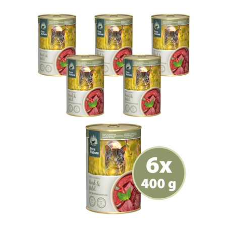 PURE NATURE CAT Rind Wild - wołowina z dziczyzną i kocimiętką dla dorosłych kotów 400g
