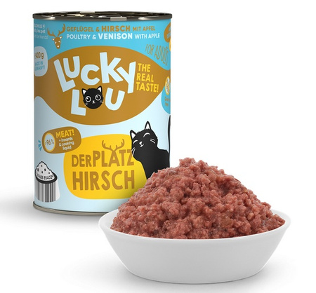 Lucky Lou Lifestage Adult Drób i jeleń puszka 400g