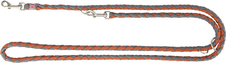 Cavo, smycz regulowana, dla psa, rdzawy/grafit, S–M: 2.00 m/o 12 mm