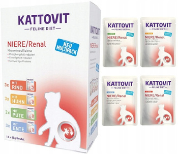 Kattovit Feline Diet Niere/Renal Multipack saszetki 12x85g