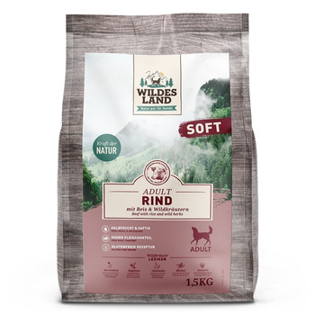 WILDES LAND DOG Soft Rind - wołowina - półwilgotna karma dla psa (1,5kg)