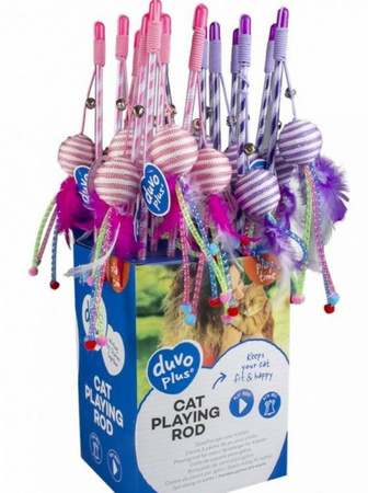 DUVO+ WĘDKA DLA KOTA PIŁKA ZE SZNURKA 15x4x3,5cm   12059    /16/144