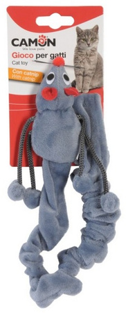 Camon Cat Toy Poliestrowa mysz z kocimiętką i długim sznurem 50cm