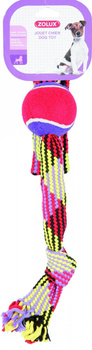 ZOLUX Zabawka sznurowa dla psa z piłką tenisową, lasso 55 cm