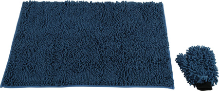 ZOLUX Dywan ręcznik dla psa z rękawicą mikrofibra do suszenia 90x60 nieb