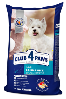 CLUB4Ł PIES 14kg MAŁA RASA JAGNIĘCINA +   RYŻ