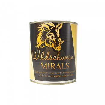 MIRALS Wildschwein - soczysty dzik z pieczarkami i cykorią na sałatce z papryki i ananasa (800g)