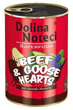 Dolina Noteci Superfood Pies Wołowina i serca gęsi puszka 400g