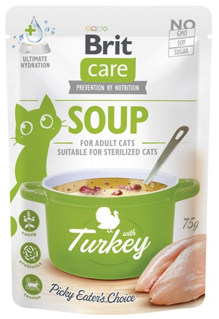 Brit Care Cat Soup Turkey saszetka 75g