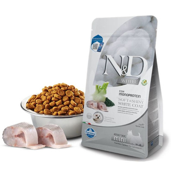 Farmina N&D White Dog Sea Bass Spirulina&Fenel Adult Mini 2Kg x 2 szt