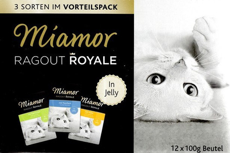 Miamor Ragout Royale Mix Galaretka - kurczak, królik, tuńczyk saszetki 12x100g