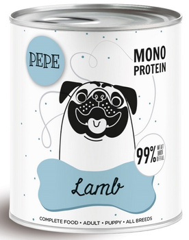Paka Zwierzaka PEPE Lamb (jagnięcina) puszka 800g