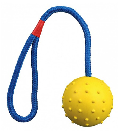 Trixie Piłka gumowa na sznurku 6/30cm [3305]