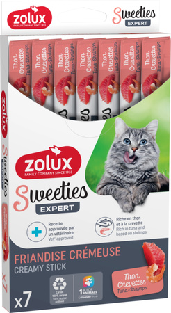 ZOLUX Przysmak kremowy dla kota SWEETIES z tuńczykiem i krewetką 14g x7