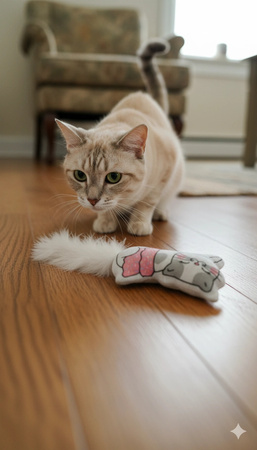 ZOLUX Zabawka dla kota z piórkami i kocimiętką kot tutu CHATOUILLE 8cm