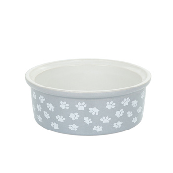 BARRY KING MISKA CERAMICZNA DLA PSA 12cm  SZARA W ŁAPKI