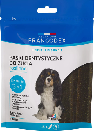 FRANCODEX Paski do gryzienia S na brzydki zapach z pyska 228 g 15 szt.