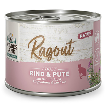 WILDES LAND CAT Ragout Rind Pute - wołowina z indykiem (180g)