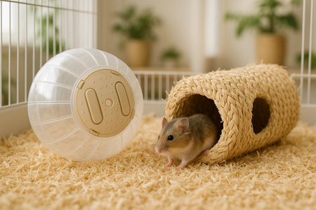 ZOLUX Kula do biegania dla chomika i myszki 18 cm kol. beżowy