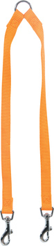 Zolux Smycz dla psa podwójna nylonowa 15 mm/40 cm kol. pomarańczowy