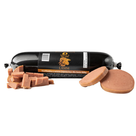 MIRALS CAT Lammwurst - kiełbaska z mięsa jagnięciny dla kota (200g)