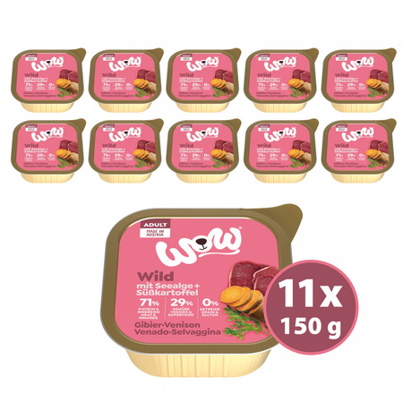 WOW Wild - dziczyzna z algami i batatami 150g