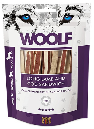 Woolf Soft Lamb & COD Sandwich Long 100g