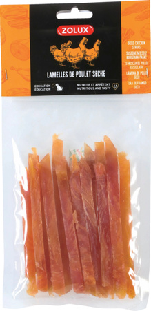 Zolux Przysmak naturalny dla psa Paski z suszonego mięsa kurczaka 100 g