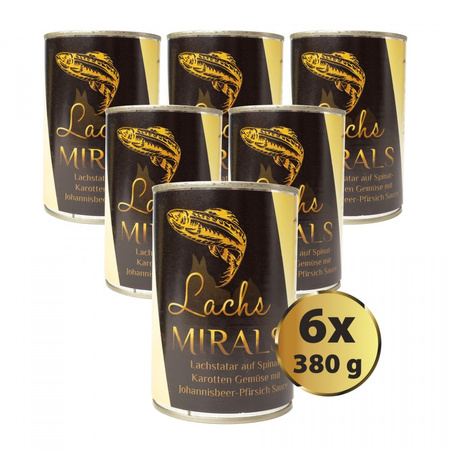 Mirals Lachs - Tatar z łososia na szpinaku i marchewce z sosem porzeczkowo-brzoskwiniowym 380g