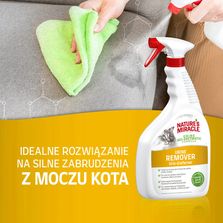 NATURES MIRACLE Płyn do usuwania plam i zapachu moczu kot URINE 946ml