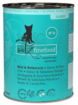 Catz Finefood Classic N.21 Dziczyzna i Karmazyn puszka 400g