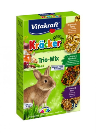 VITAKRAFT KRACKER KOLBY KRÓLIK TRIO-MIX POPCORN & MIÓD & OWOCE LASU 3szt. /10