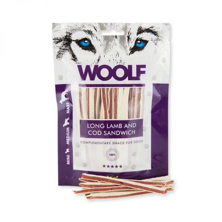 Woolf Soft Lamb & COD Sandwich Long 100g
