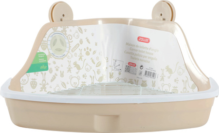 ZOLUX Toaleta narożna dla gryzonia mała 320x230x145 mm kol. beżowy
