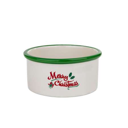 BARRY KING MISKA CERAMICZNA ŚWIĄTECZNA    MERRY CHRISTMAS 16x6cm ZIELONA
